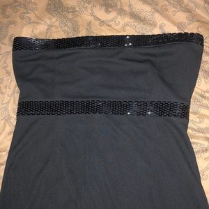 Knee length black dress